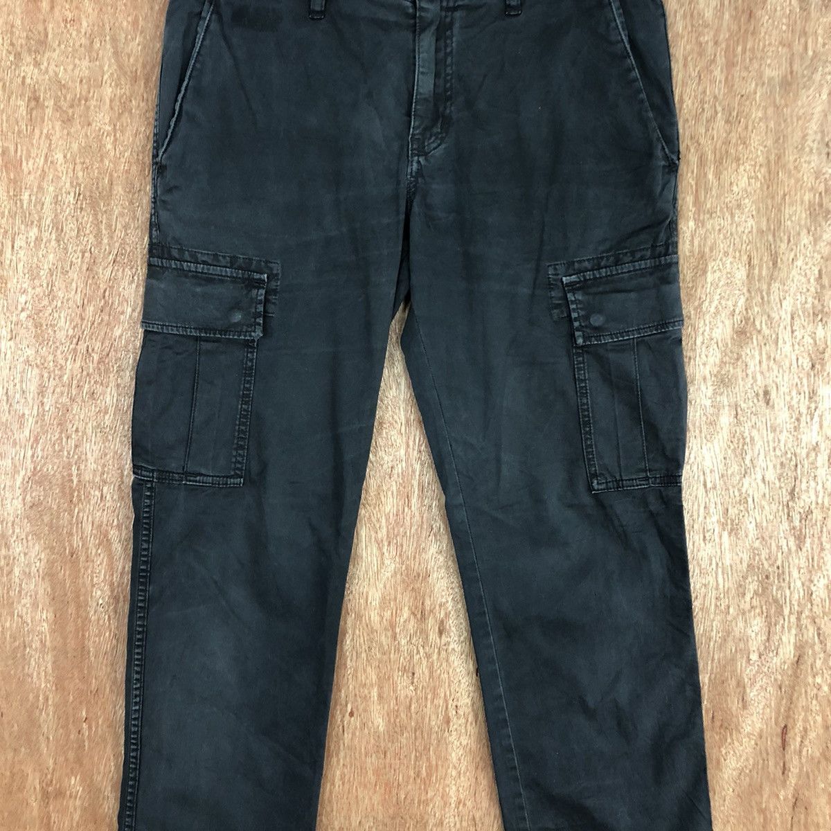 Japanese Brand Uniqlo Black Multipocket Tactical Cargo Pants #H330 Size US 32 / EU 48 - 4 Thumbnail