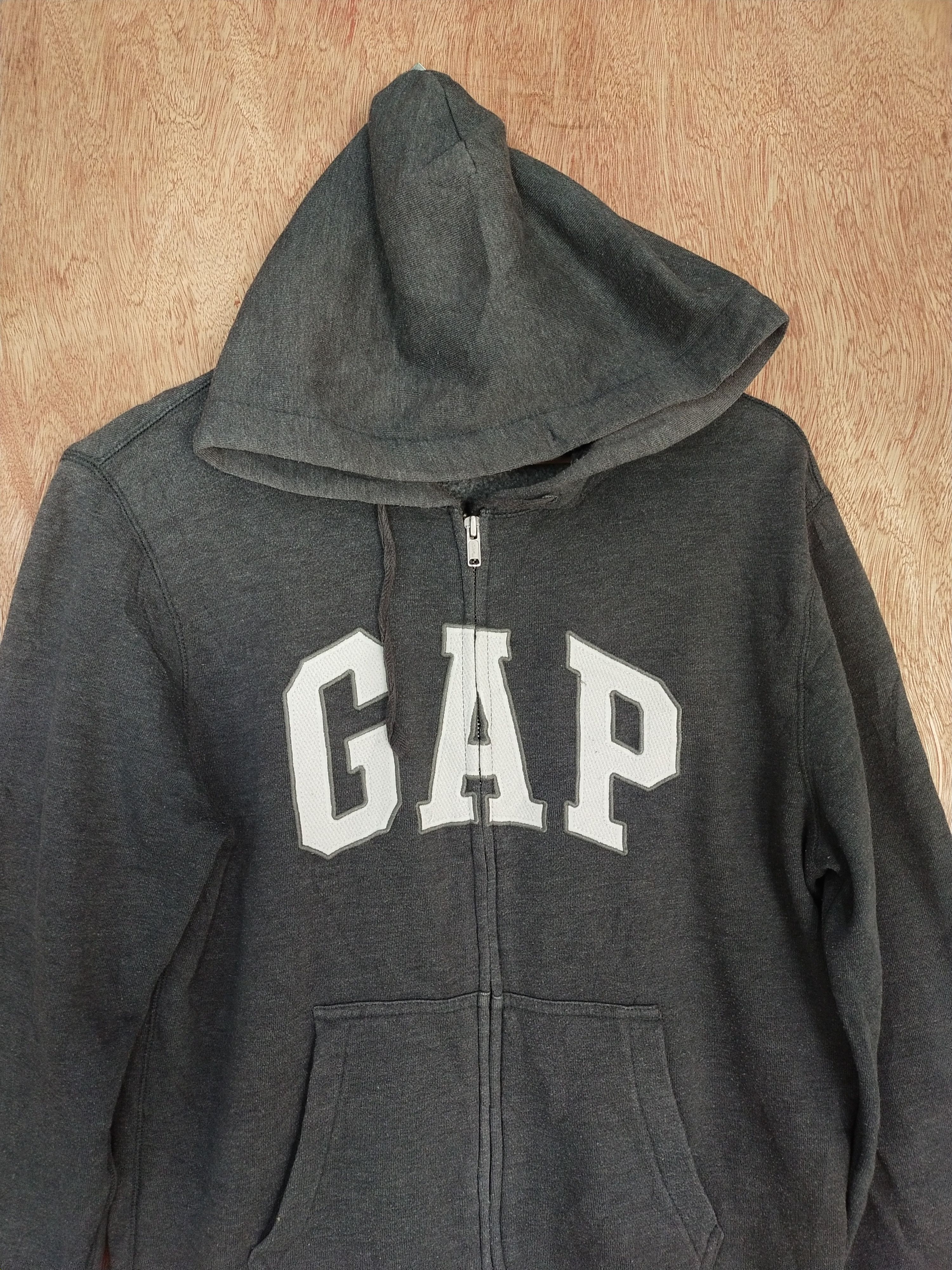 Gap × Japanese Brand Gap spellout hoodie faded gray sweaters #S145 Size US M / EU 48-50 / 2 - 2 Thumbnail