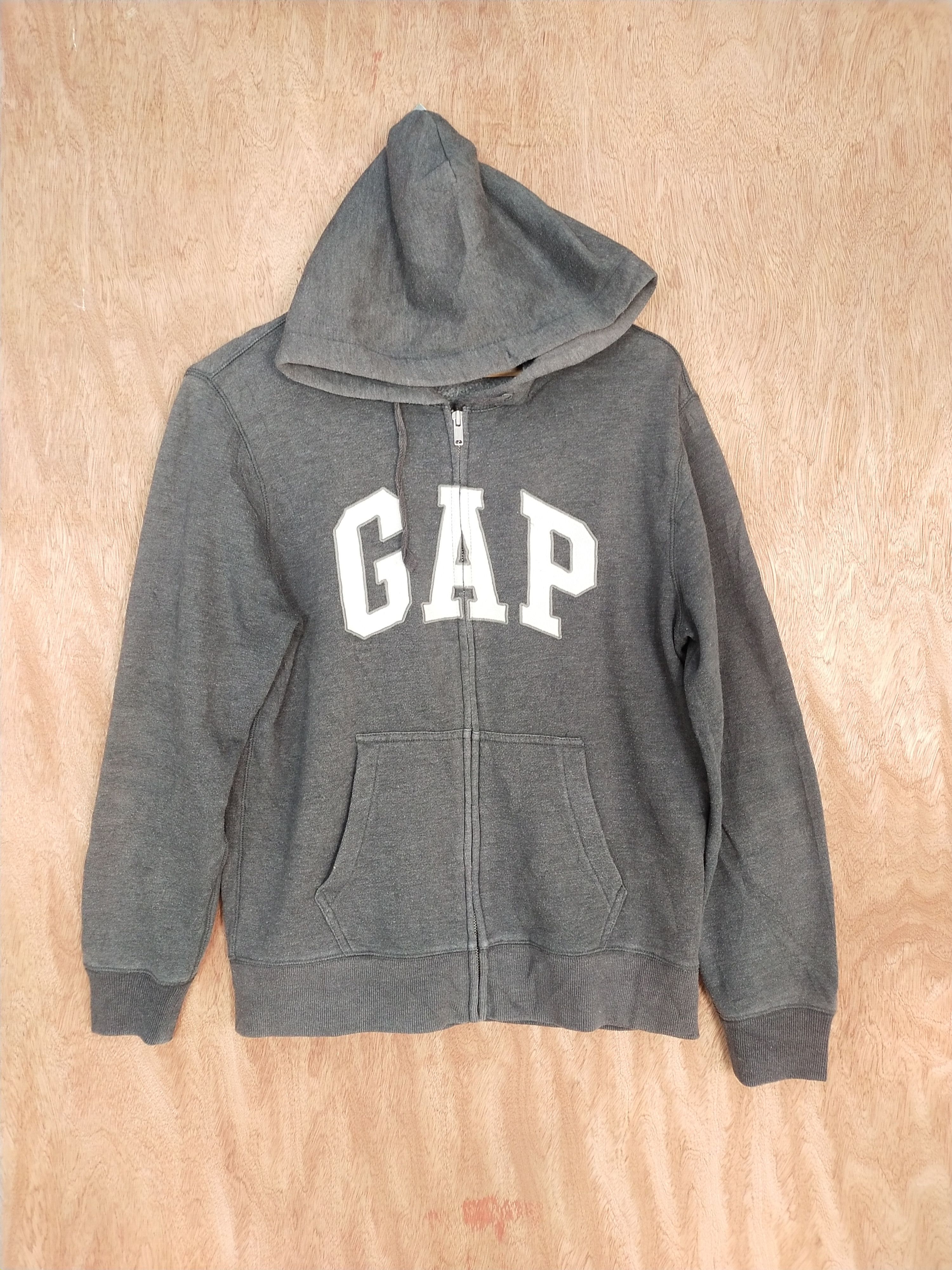 Gap × Japanese Brand Gap spellout hoodie faded gray sweaters #S145 Size US M / EU 48-50 / 2 - 1 Thumbnail