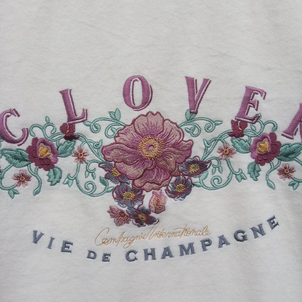 Clover Canyon × Designer Vie De Champagne Flower Design Sweatshirt Size M / US 6-8 / IT 42-44 - 3 Thumbnail