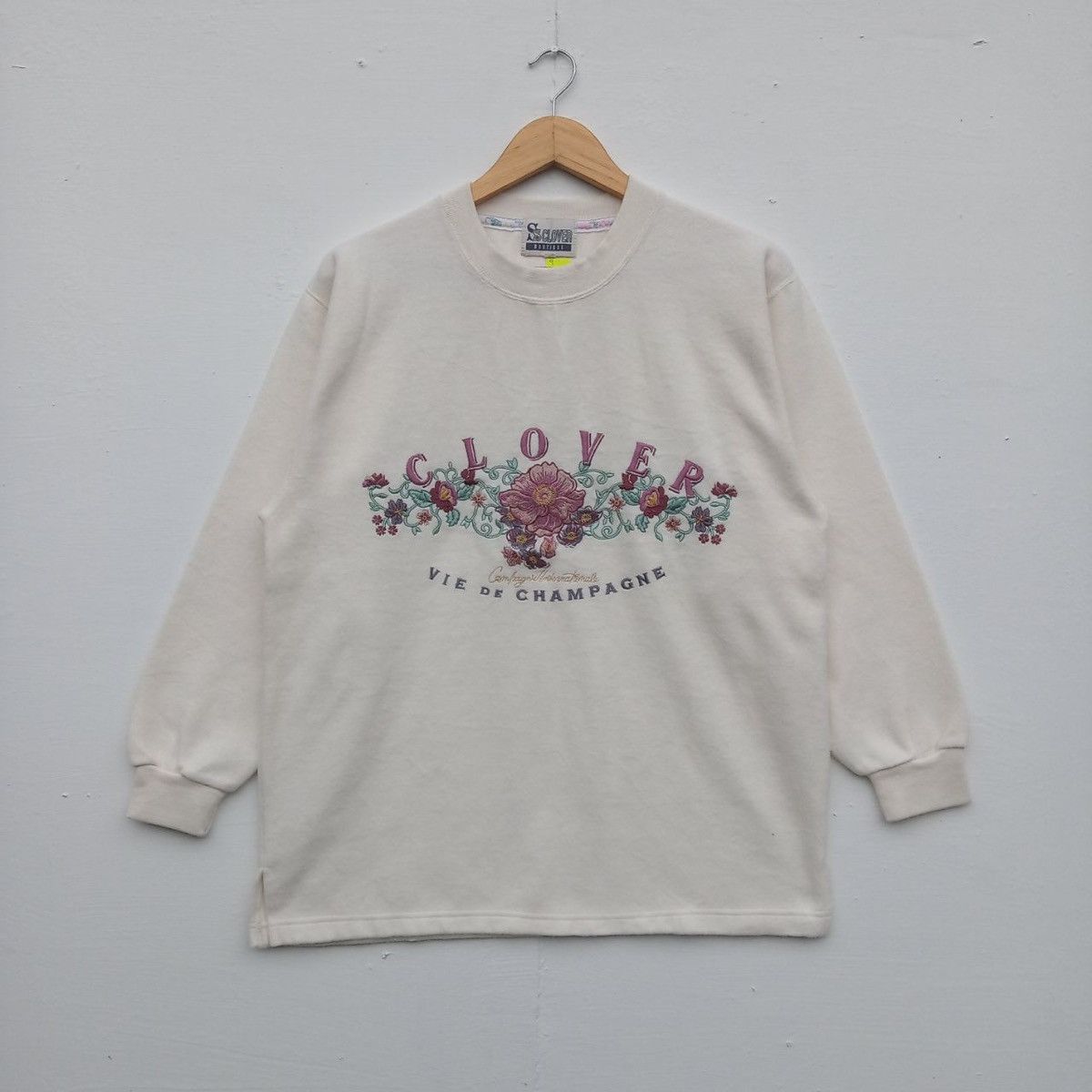 Clover Canyon × Designer Vie De Champagne Flower Design Sweatshirt Size M / US 6-8 / IT 42-44 - 1 Thumbnail