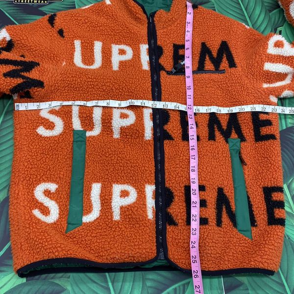 Supreme Reversible logo fleece jacket Grailed