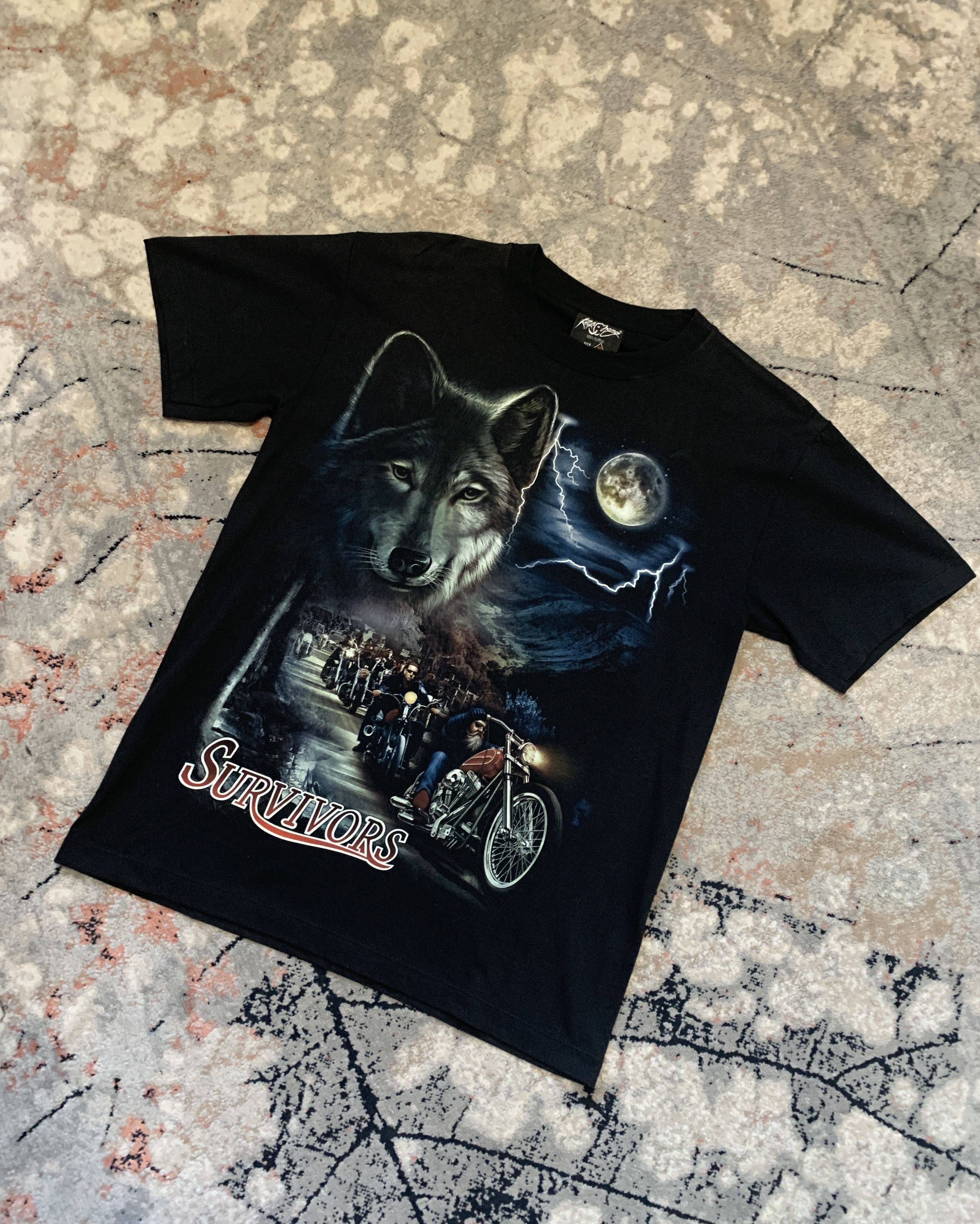 Vintage Survivors Vintage Rock Band Wolf Biker | Grailed