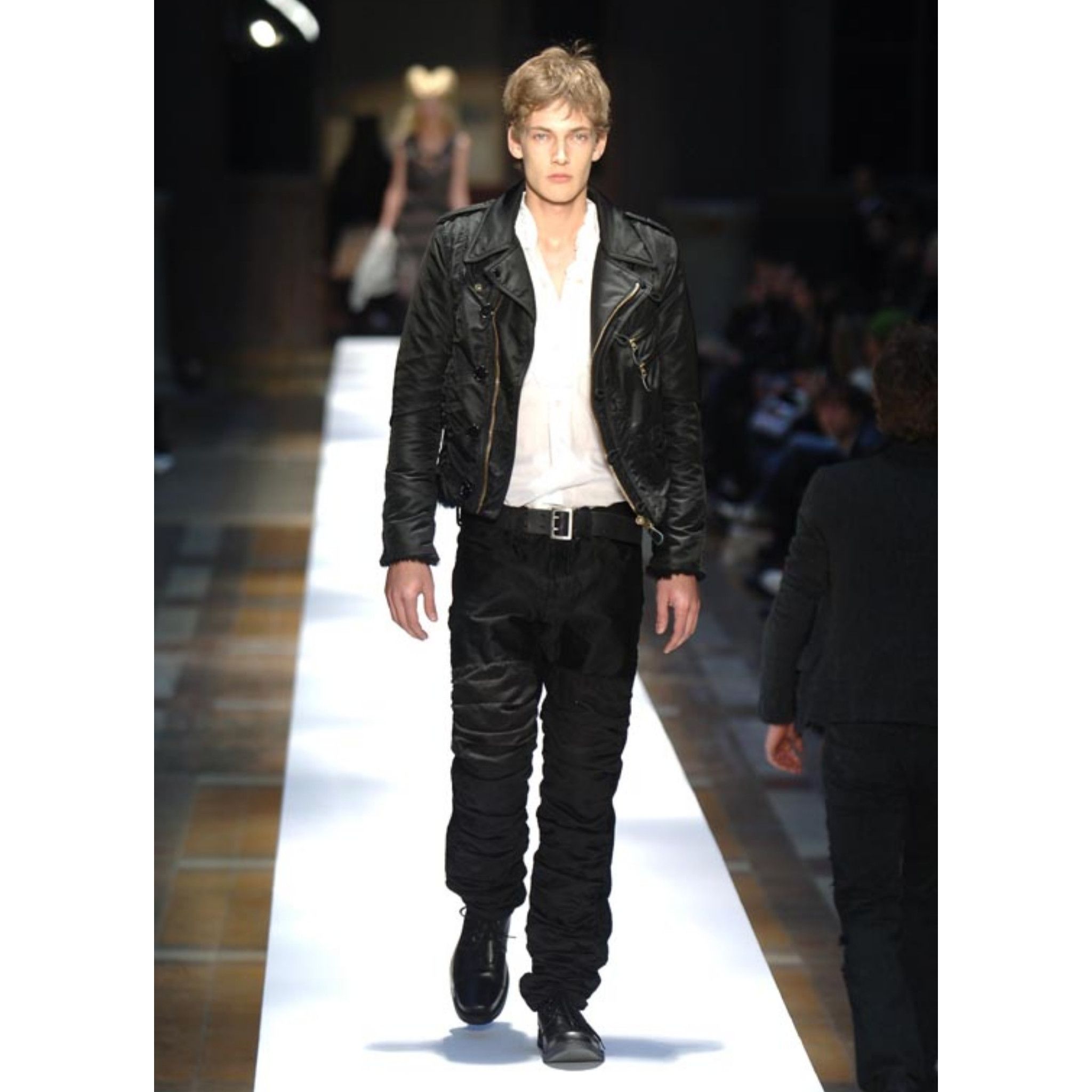 CABANE de ZUCCa AW05 Alpaca Fur Lined Rider Jacket Size US S / EU 44-46 / 1 - 3 Thumbnail