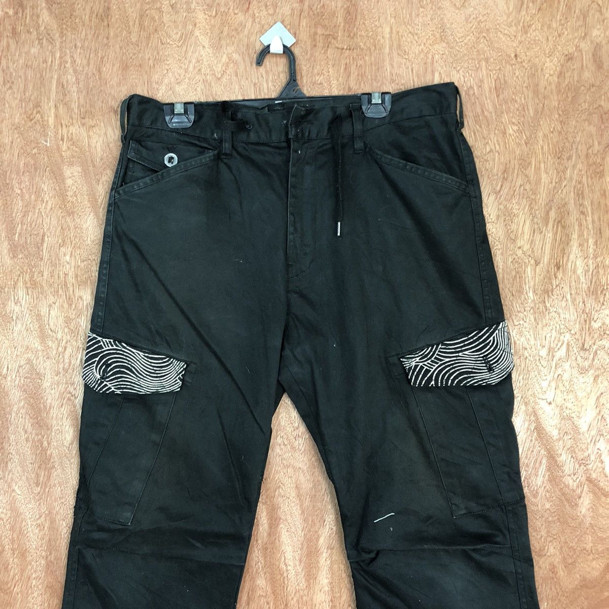 Edition Japan Japan Black Multipocket Tactical Cargo Pants #H337 Size US 33 - 2 Thumbnail