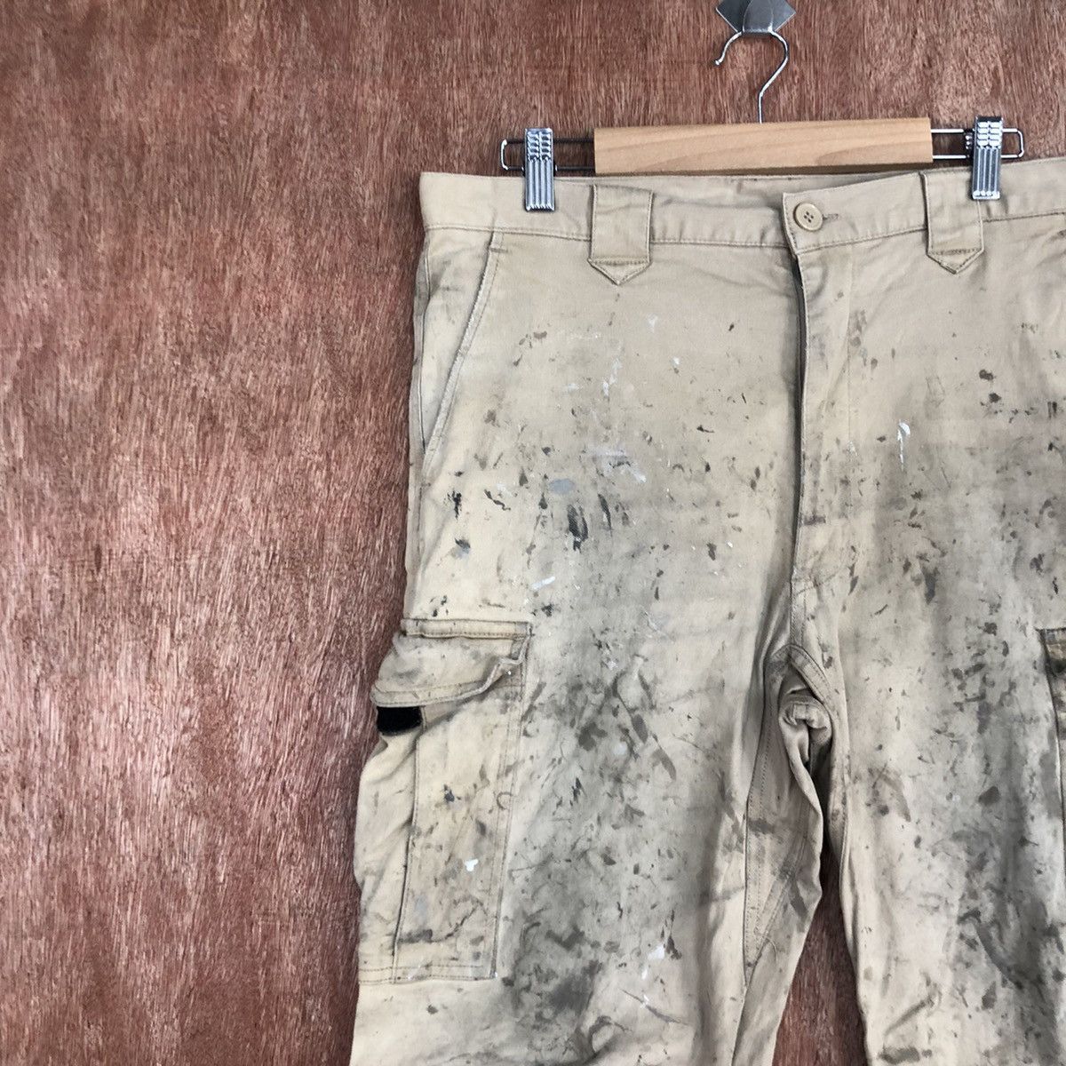 Japanese Brand Japan Brown Multipocket thrashed Tactical Cargo Pants #H334 Size US 34 / EU 50 - 6 Thumbnail