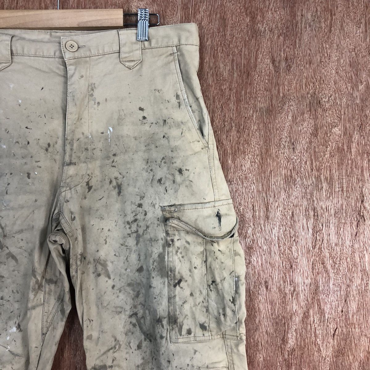 Japanese Brand Japan Brown Multipocket thrashed Tactical Cargo Pants #H334 Size US 34 / EU 50 - 5 Thumbnail