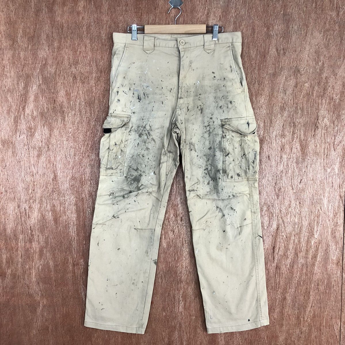 Japanese Brand Japan Brown Multipocket thrashed Tactical Cargo Pants #H334 Size US 34 / EU 50 - 1 Thumbnail