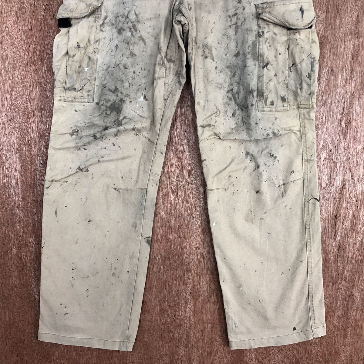 Japanese Brand Japan Brown Multipocket thrashed Tactical Cargo Pants #H334 Size US 34 / EU 50 - 3 Thumbnail