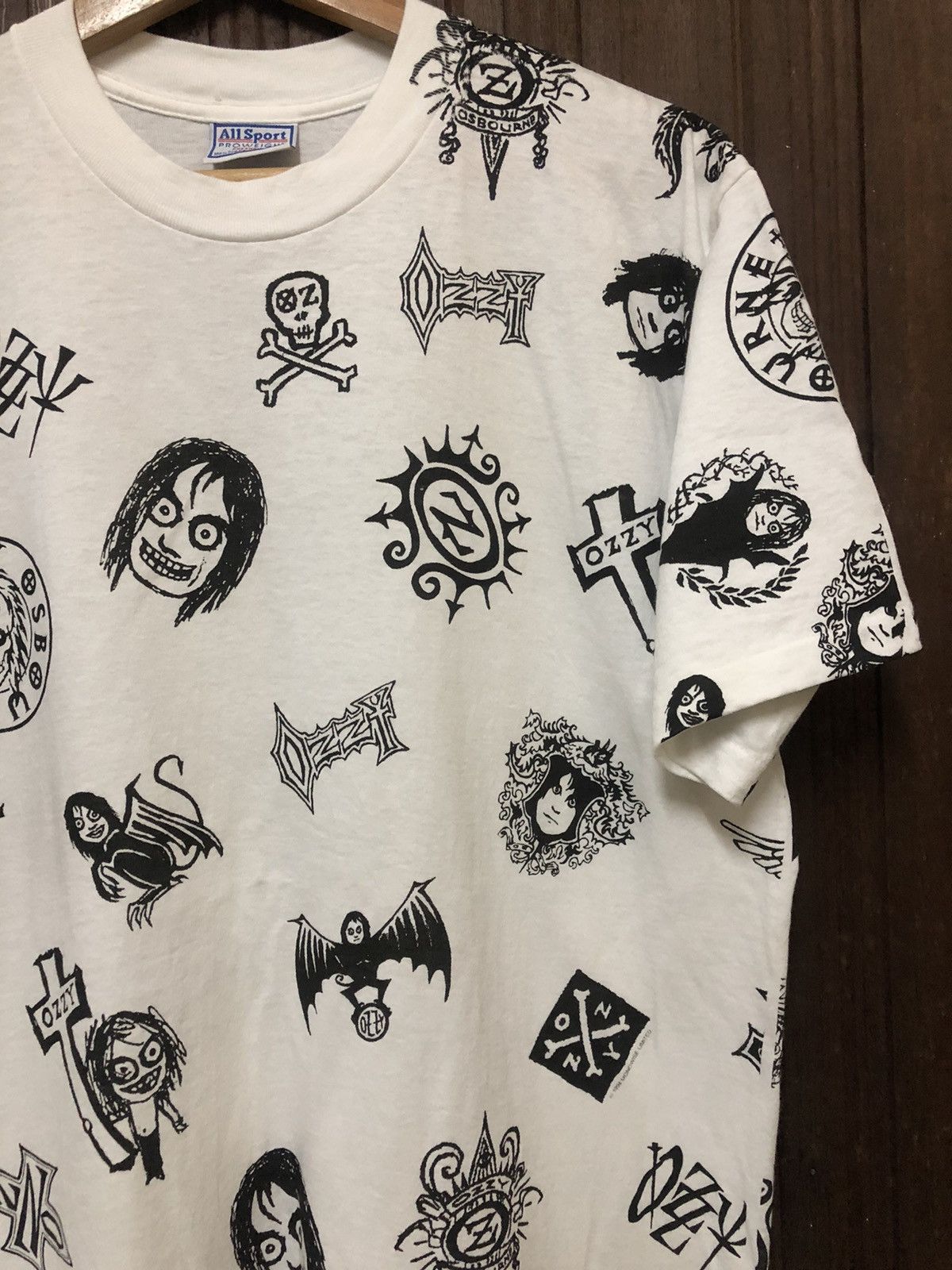 Ozzy Osbourne × Vintage Vintage 90s AOP Ozzy Osbourne Rare Tee Shirt Size US L / EU 52-54 / 3 - 3 Thumbnail