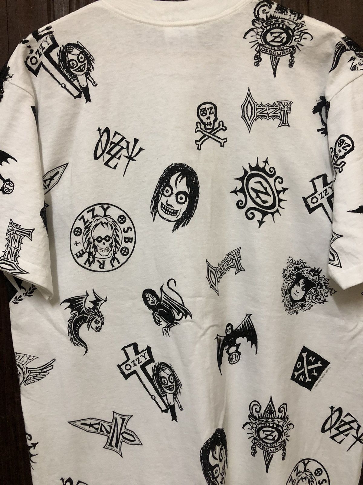 Ozzy Osbourne × Vintage Vintage 90s AOP Ozzy Osbourne Rare Tee Shirt Size US L / EU 52-54 / 3 - 8 Thumbnail