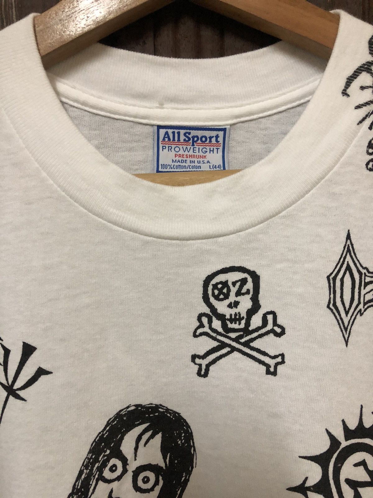 Ozzy Osbourne × Vintage Vintage 90s AOP Ozzy Osbourne Rare Tee Shirt Size US L / EU 52-54 / 3 - 4 Thumbnail