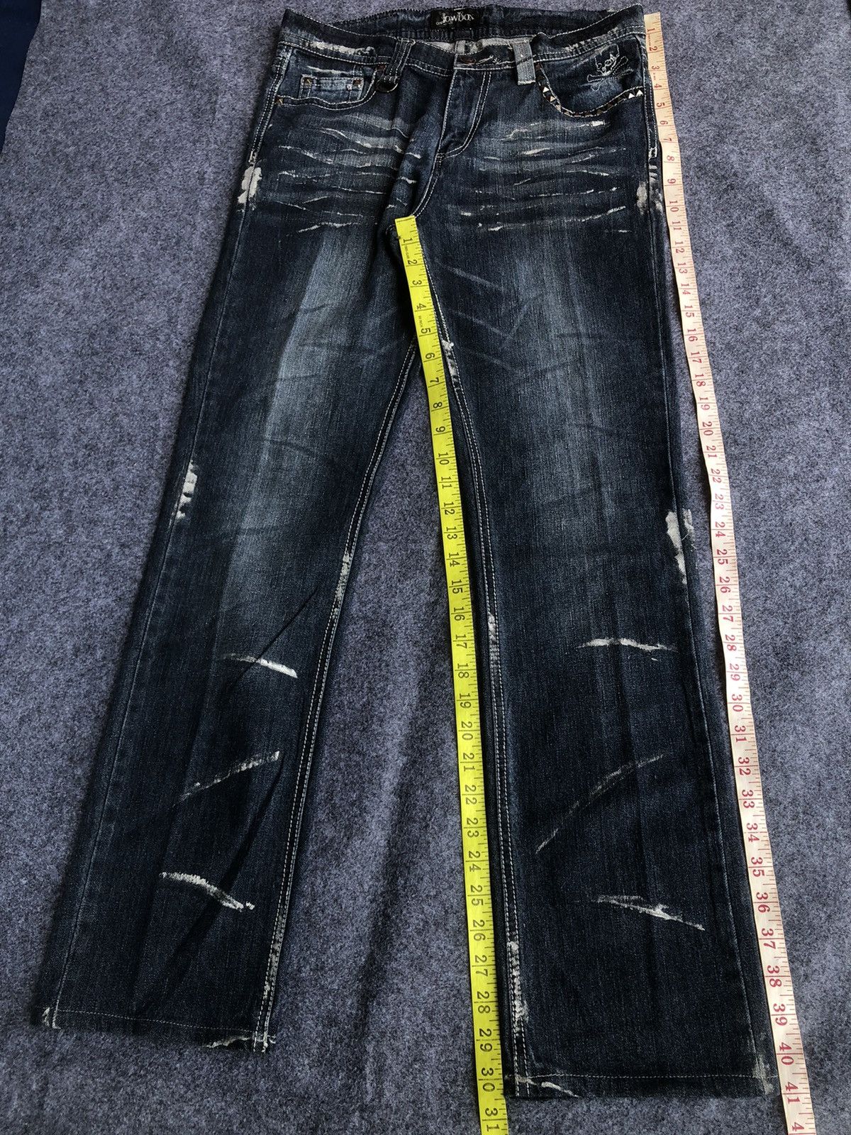 Japanese Brand Rare🔥Vintage 2002 LOWBOX Japan Punk Design Jeans Size US 32 / EU 48 - 13 Thumbnail