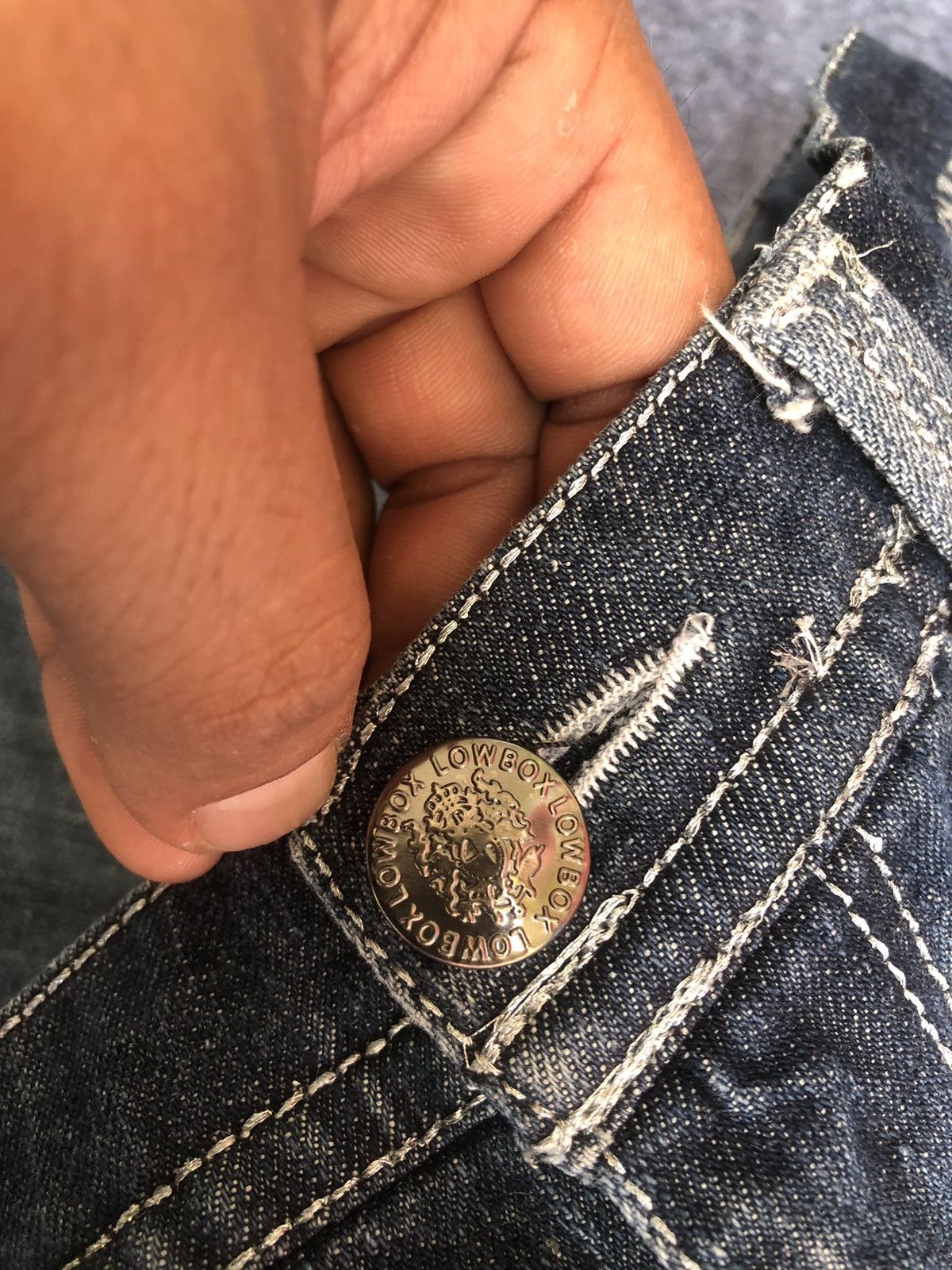 Japanese Brand Rare🔥Vintage 2002 LOWBOX Japan Punk Design Jeans Size US 32 / EU 48 - 9 Thumbnail
