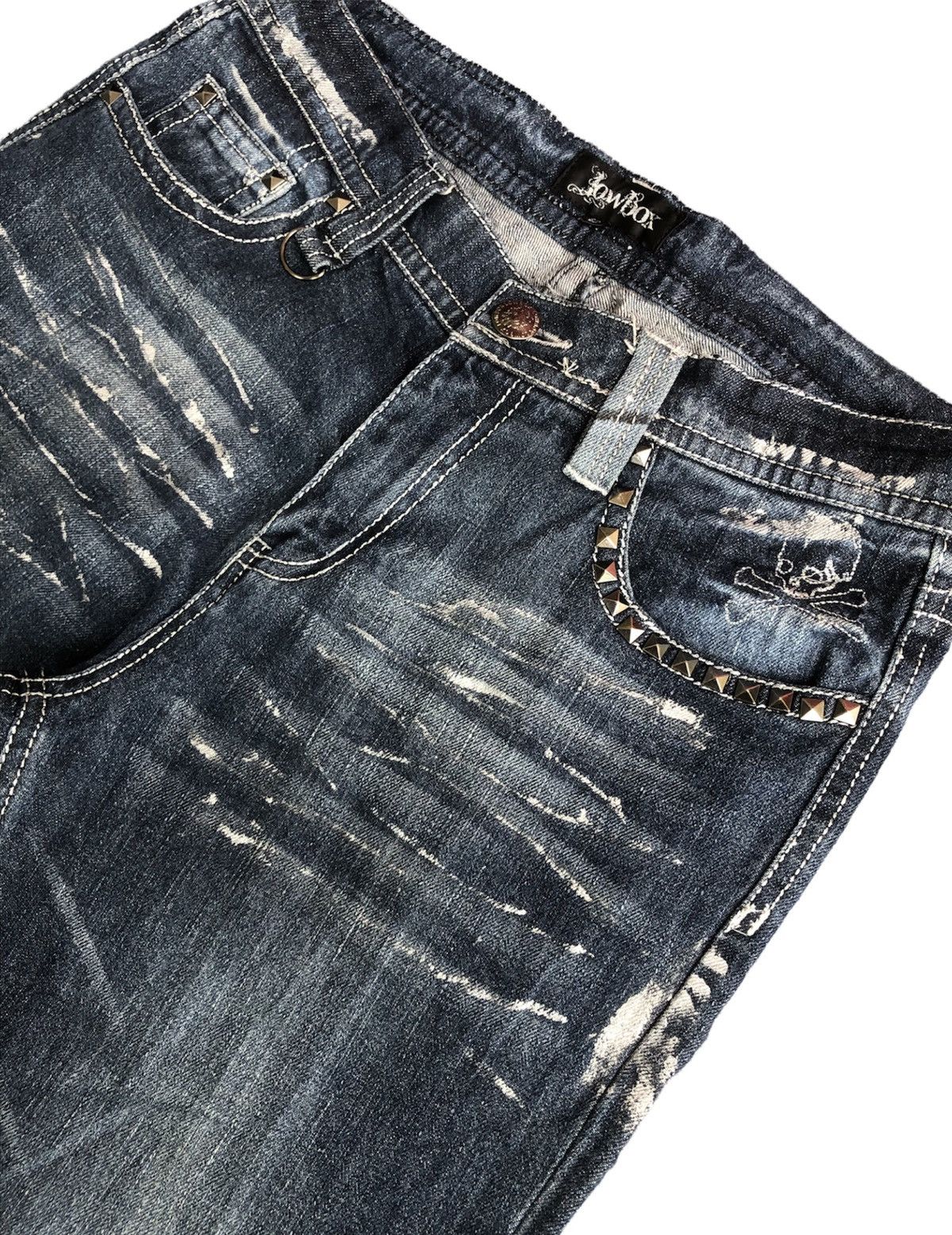 Japanese Brand Rare🔥Vintage 2002 LOWBOX Japan Punk Design Jeans Size US 32 / EU 48 - 1 Thumbnail