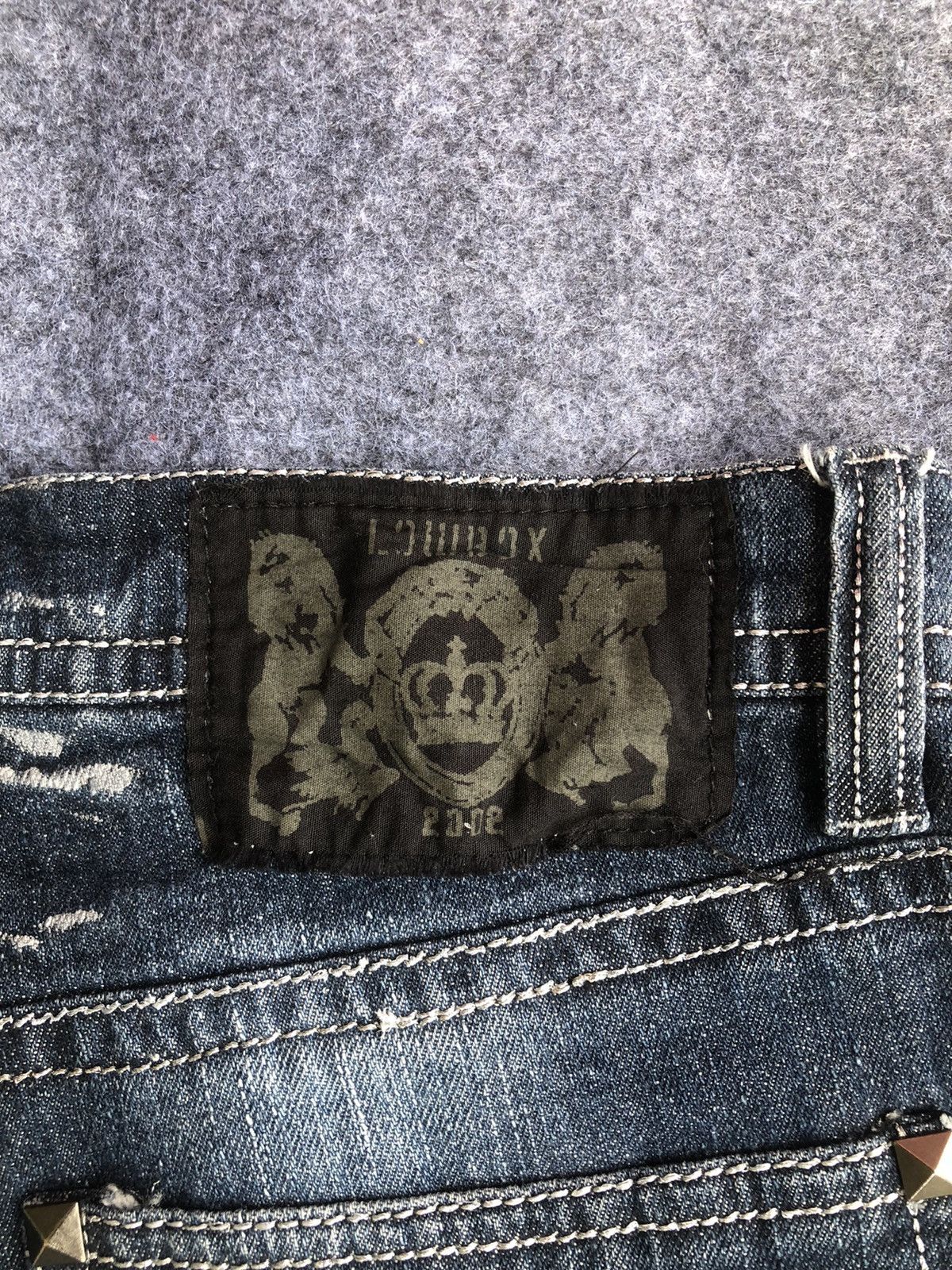 Japanese Brand Rare🔥Vintage 2002 LOWBOX Japan Punk Design Jeans Size US 32 / EU 48 - 6 Thumbnail