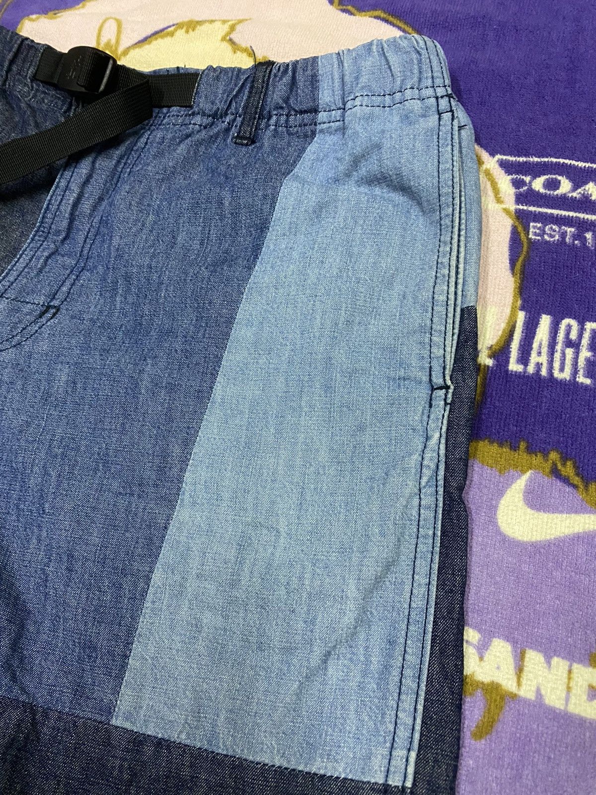 Gramicci × Indigo GRAMICCI USA Patchwork Short Pants x Rare Design Size US 32 / EU 48 - 6 Thumbnail