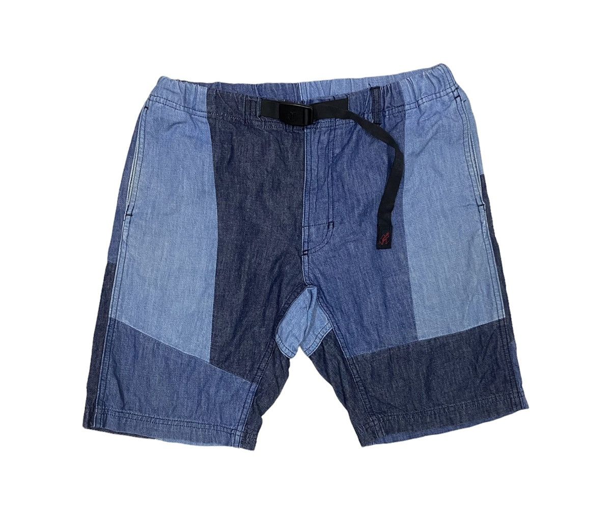 Gramicci × Indigo GRAMICCI USA Patchwork Short Pants x Rare Design Size US 32 / EU 48 - 2 Thumbnail