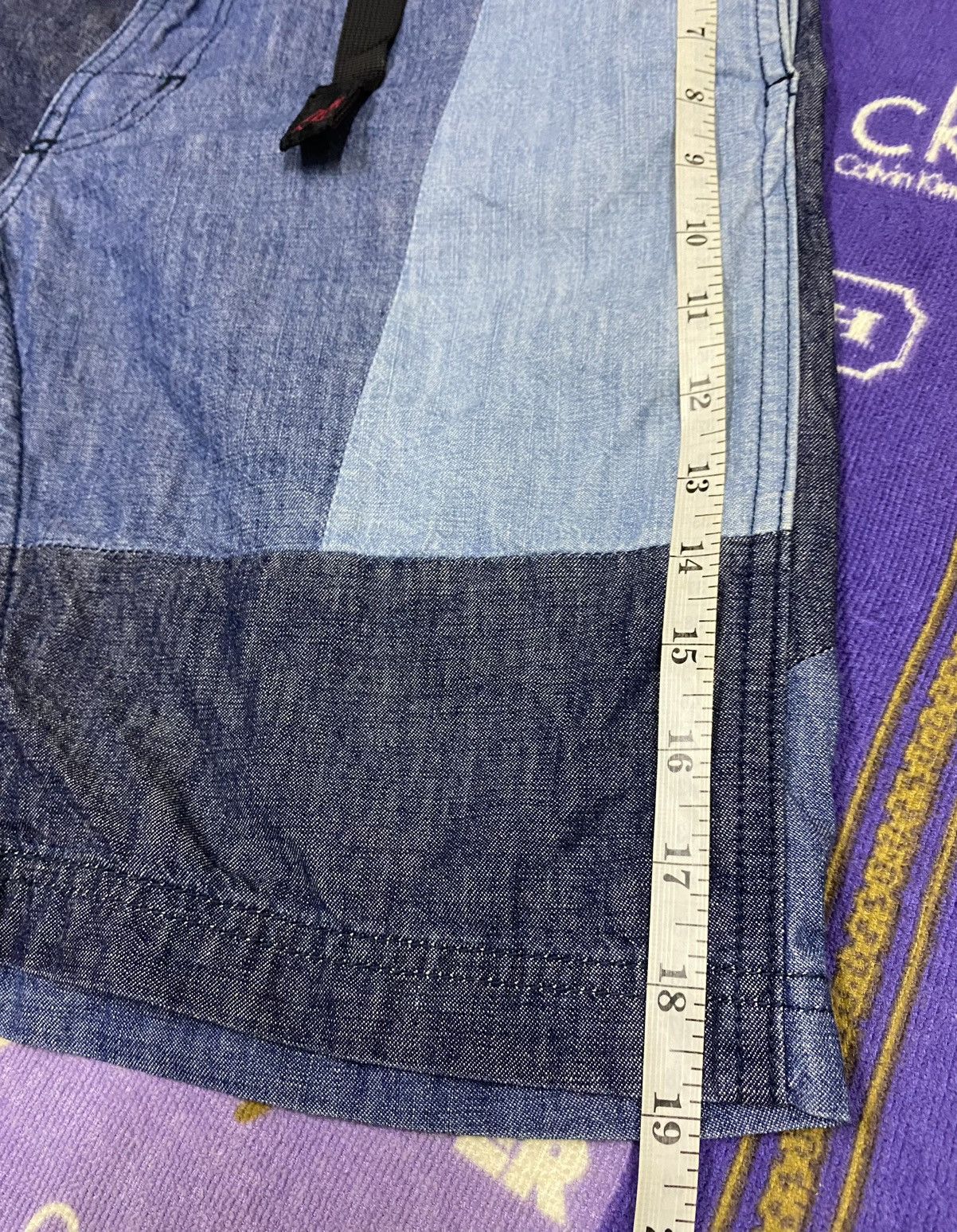 Gramicci × Indigo GRAMICCI USA Patchwork Short Pants x Rare Design Size US 32 / EU 48 - 16 Thumbnail