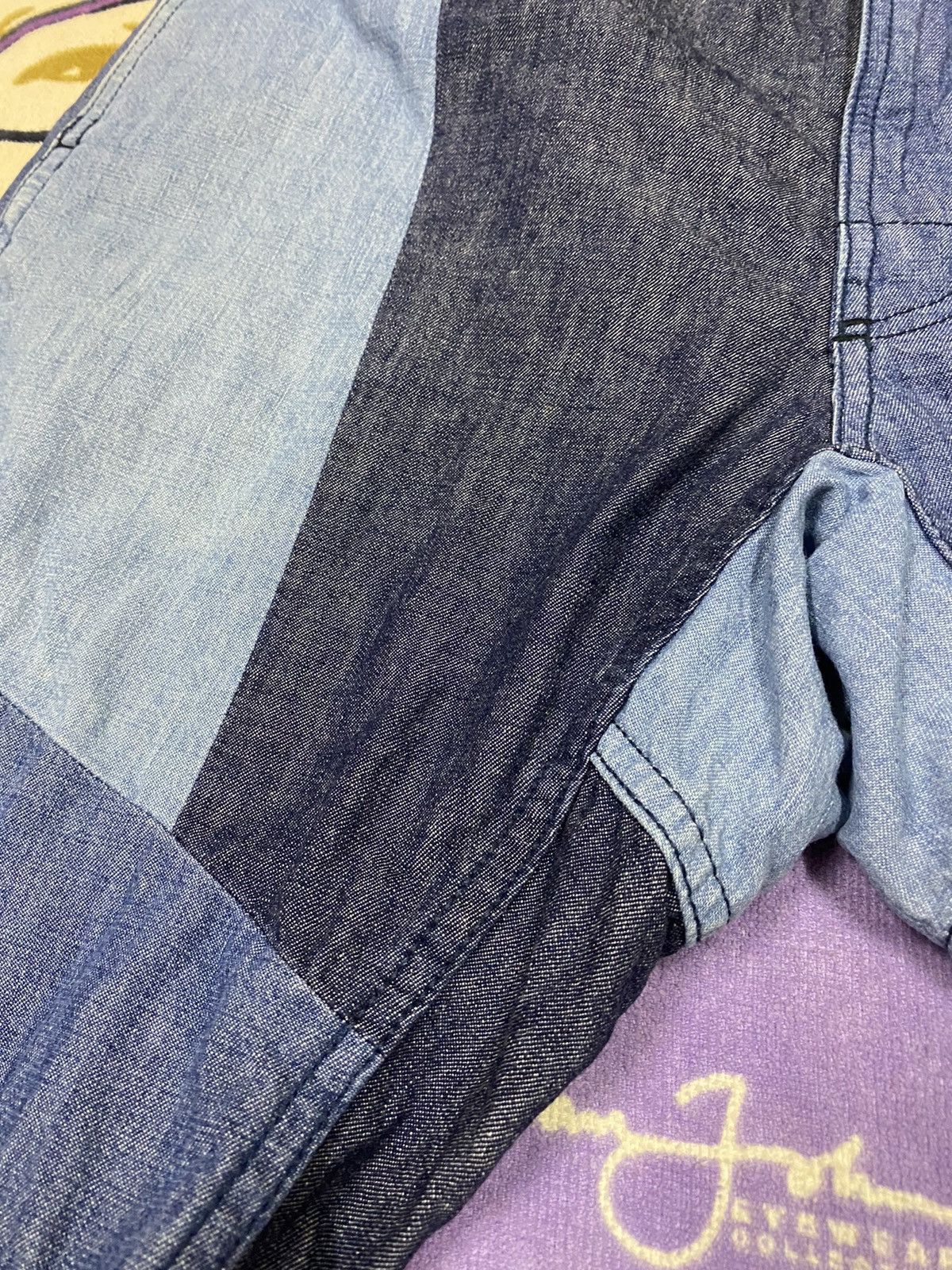 Gramicci × Indigo GRAMICCI USA Patchwork Short Pants x Rare Design Size US 32 / EU 48 - 8 Thumbnail