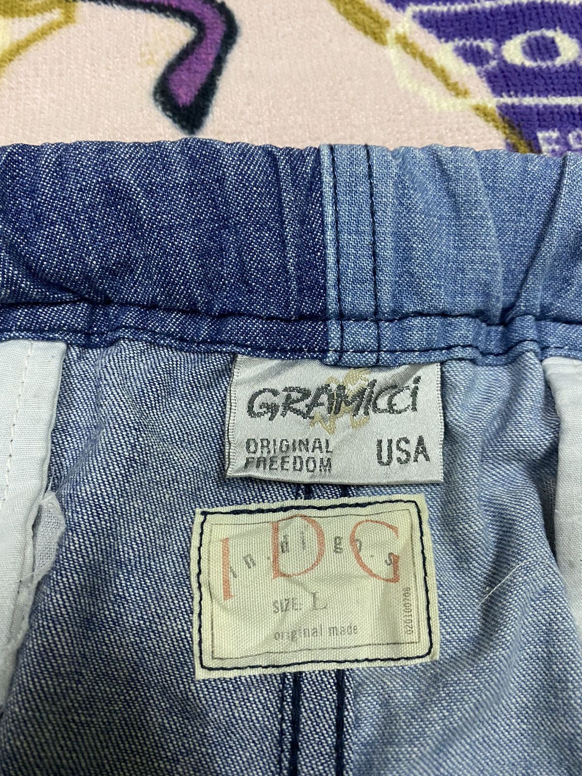 Gramicci × Indigo GRAMICCI USA Patchwork Short Pants x Rare Design Size US 32 / EU 48 - 12 Thumbnail