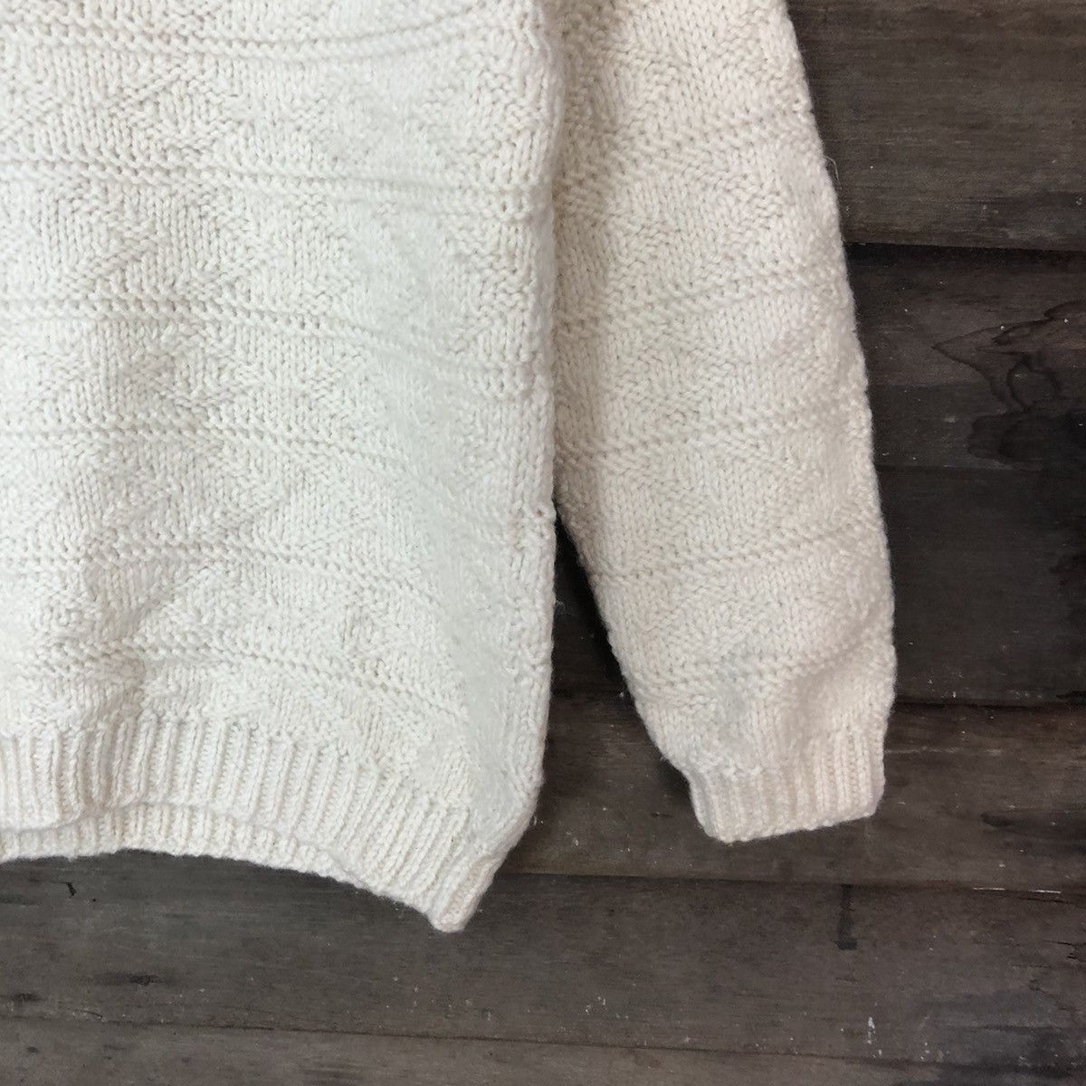 Handmade × Homespun Knitwear × Japanese Brand Japanese Brand White Knitwear japan #6867 Size US M / EU 48-50 / 2 - 5 Thumbnail