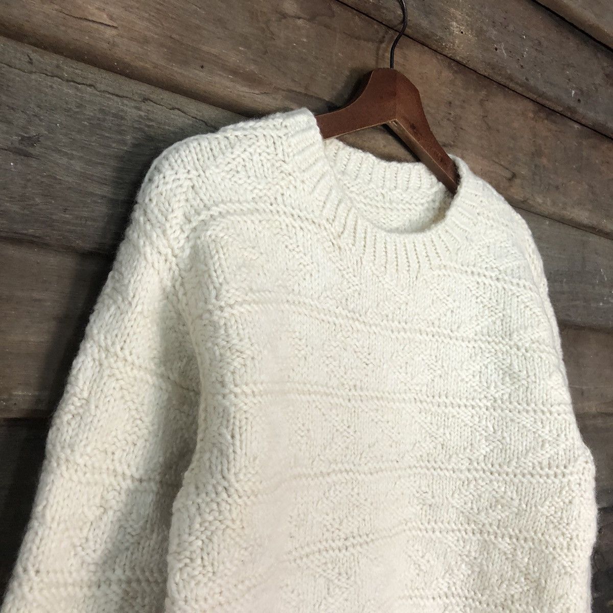 Handmade × Homespun Knitwear × Japanese Brand Japanese Brand White Knitwear japan #6867 Size US M / EU 48-50 / 2 - 6 Thumbnail