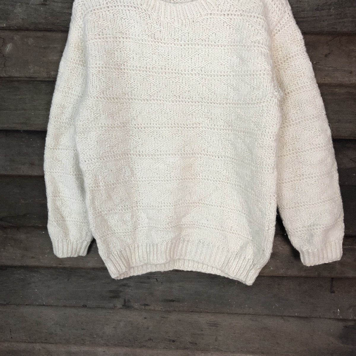 Handmade × Homespun Knitwear × Japanese Brand Japanese Brand White Knitwear japan #6867 Size US M / EU 48-50 / 2 - 3 Thumbnail