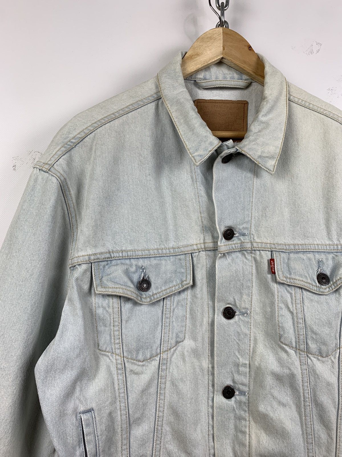 Levi's 90s Vintage Levi’s White Blue Denim Jeans Jacket Size US L / EU 52-54 / 3 - 6 Thumbnail
