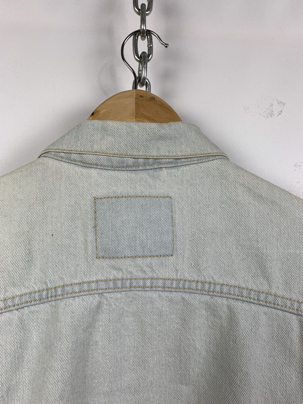 Levi's 90s Vintage Levi’s White Blue Denim Jeans Jacket Size US L / EU 52-54 / 3 - 17 Thumbnail