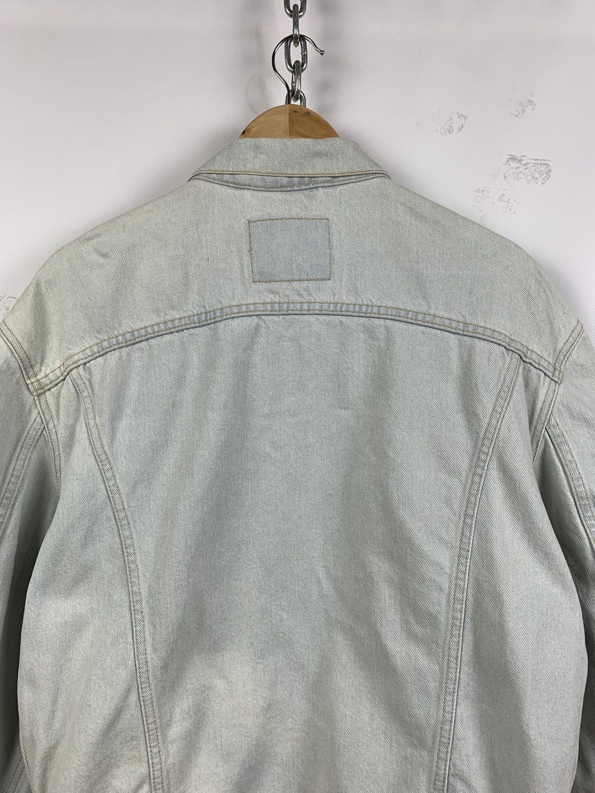 Levi's 90s Vintage Levi’s White Blue Denim Jeans Jacket Size US L / EU 52-54 / 3 - 16 Thumbnail