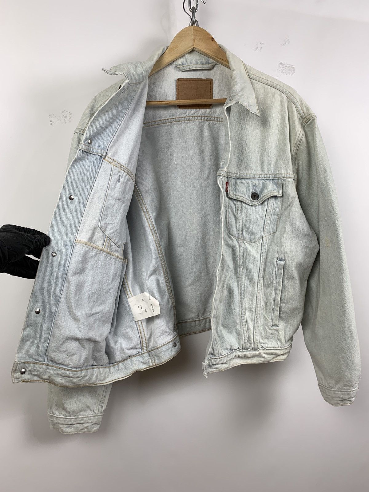 Levi's 90s Vintage Levi’s White Blue Denim Jeans Jacket Size US L / EU 52-54 / 3 - 15 Thumbnail
