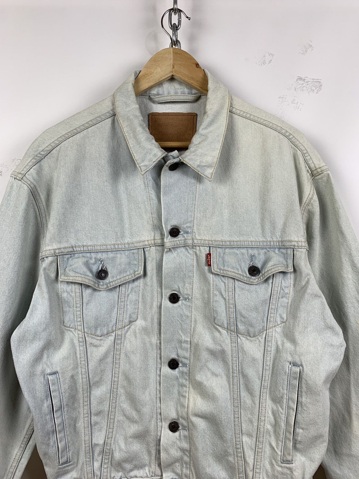 Levi's 90s Vintage Levi’s White Blue Denim Jeans Jacket Size US L / EU 52-54 / 3 - 4 Thumbnail