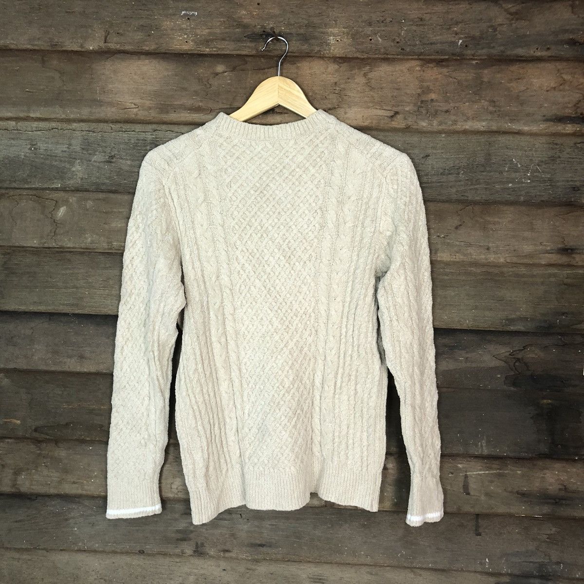 Aran Isles Knitwear × Japanese Brand Ming Brown cable Knitwear sweatshirt japan #6836 Size US S / EU 44-46 / 1 - 9 Thumbnail