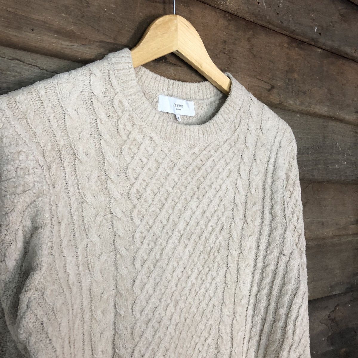Aran Isles Knitwear × Japanese Brand Ming Brown cable Knitwear sweatshirt japan #6836 Size US S / EU 44-46 / 1 - 6 Thumbnail