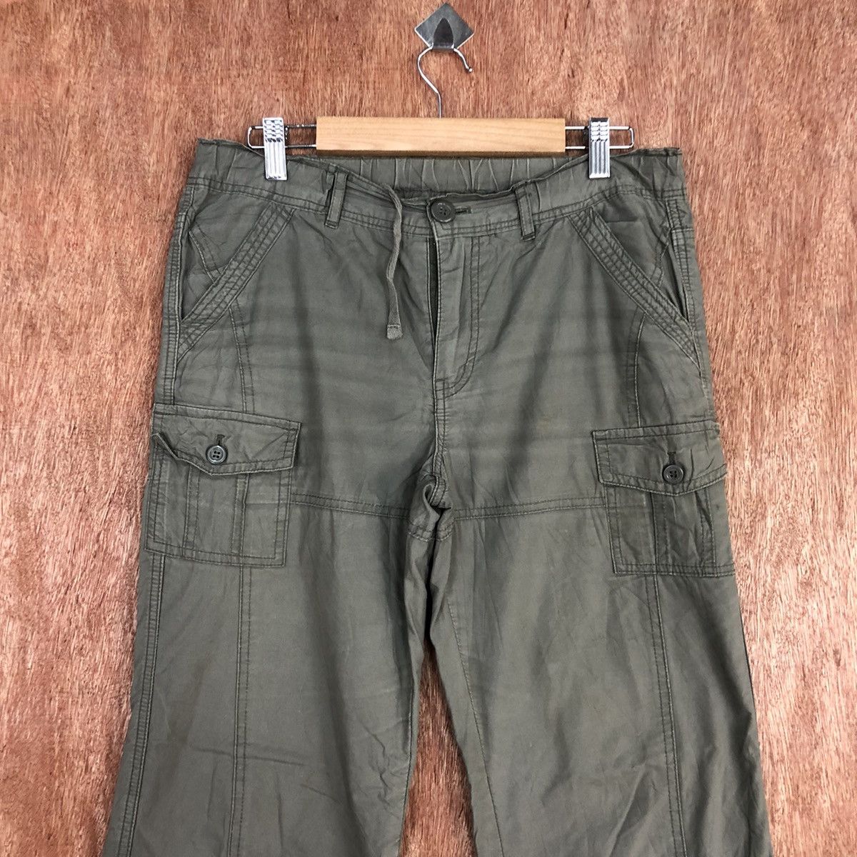Japanese Brand Japan Grey Multipocket Tactical Cargo Pants #H336 Size US 30 / EU 46 - 2 Thumbnail