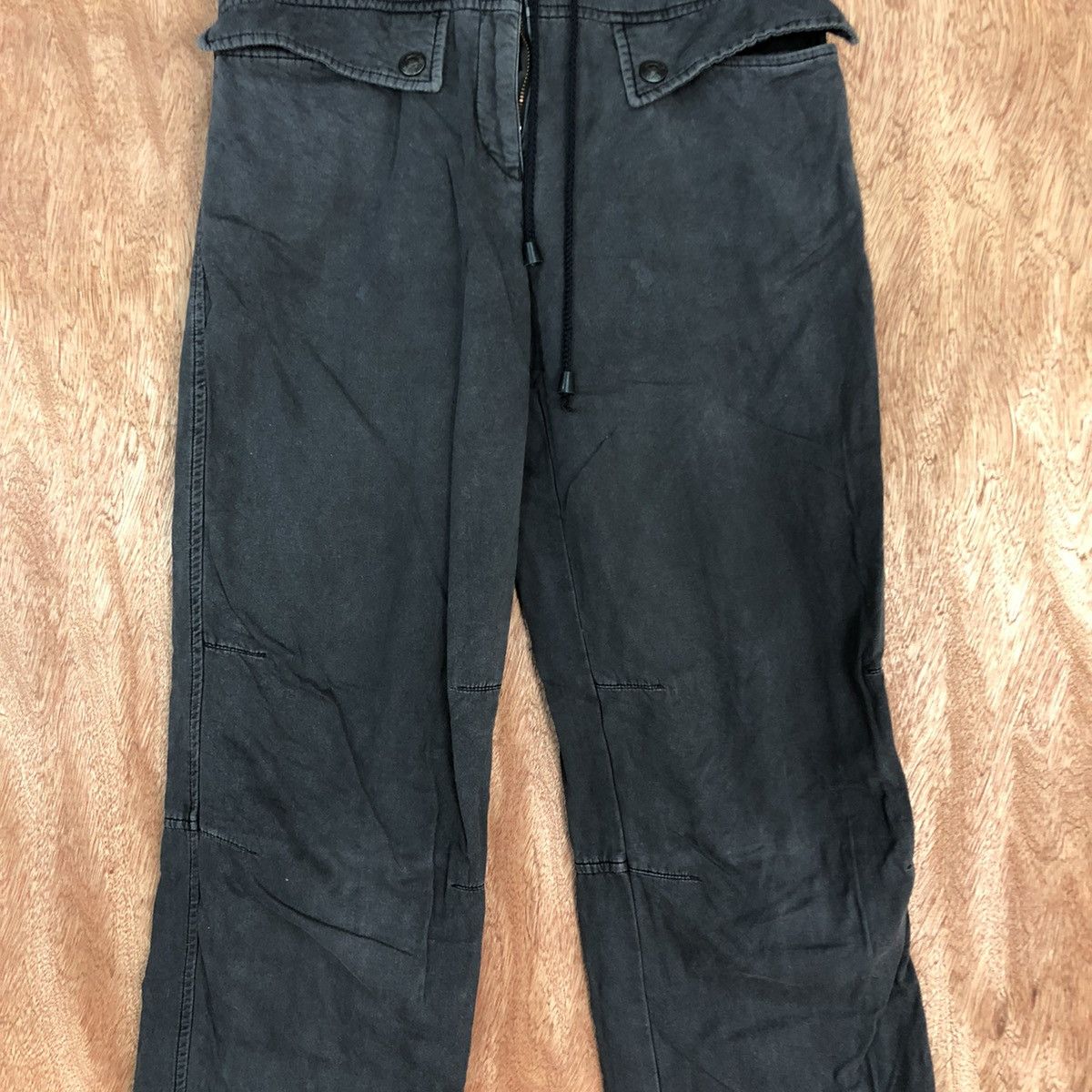 Armani Armani Jeans Black Faded Straight Pants #H335 Size 26" / US 2 / IT 38 - 4 Thumbnail