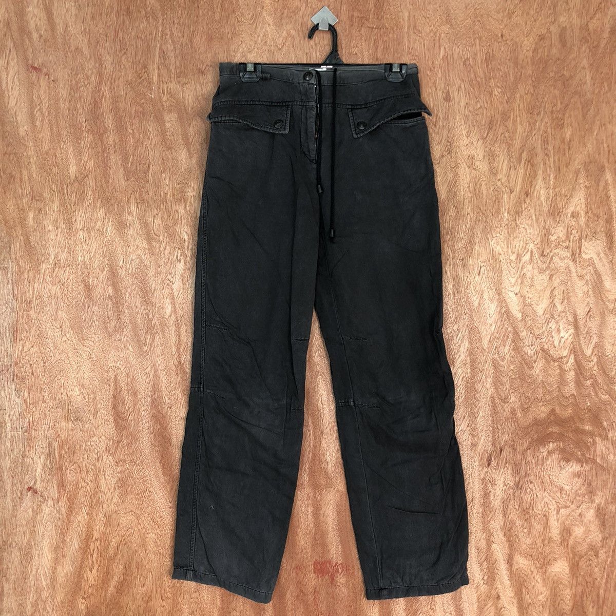 Armani Armani Jeans Black Faded Straight Pants #H335 Size 26" / US 2 / IT 38 - 1 Thumbnail