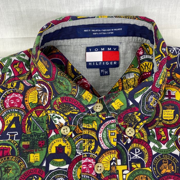 Tommy Hilfiger Vintage 90s Tommy Hilfiger Shirt University Seals ...