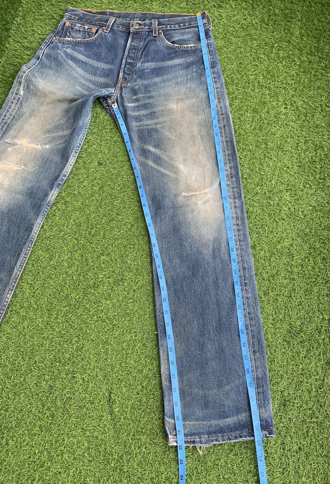Levi's Vintage Levis 501 Distressed Jeans Size US 32 / EU 48 - 17 Thumbnail
