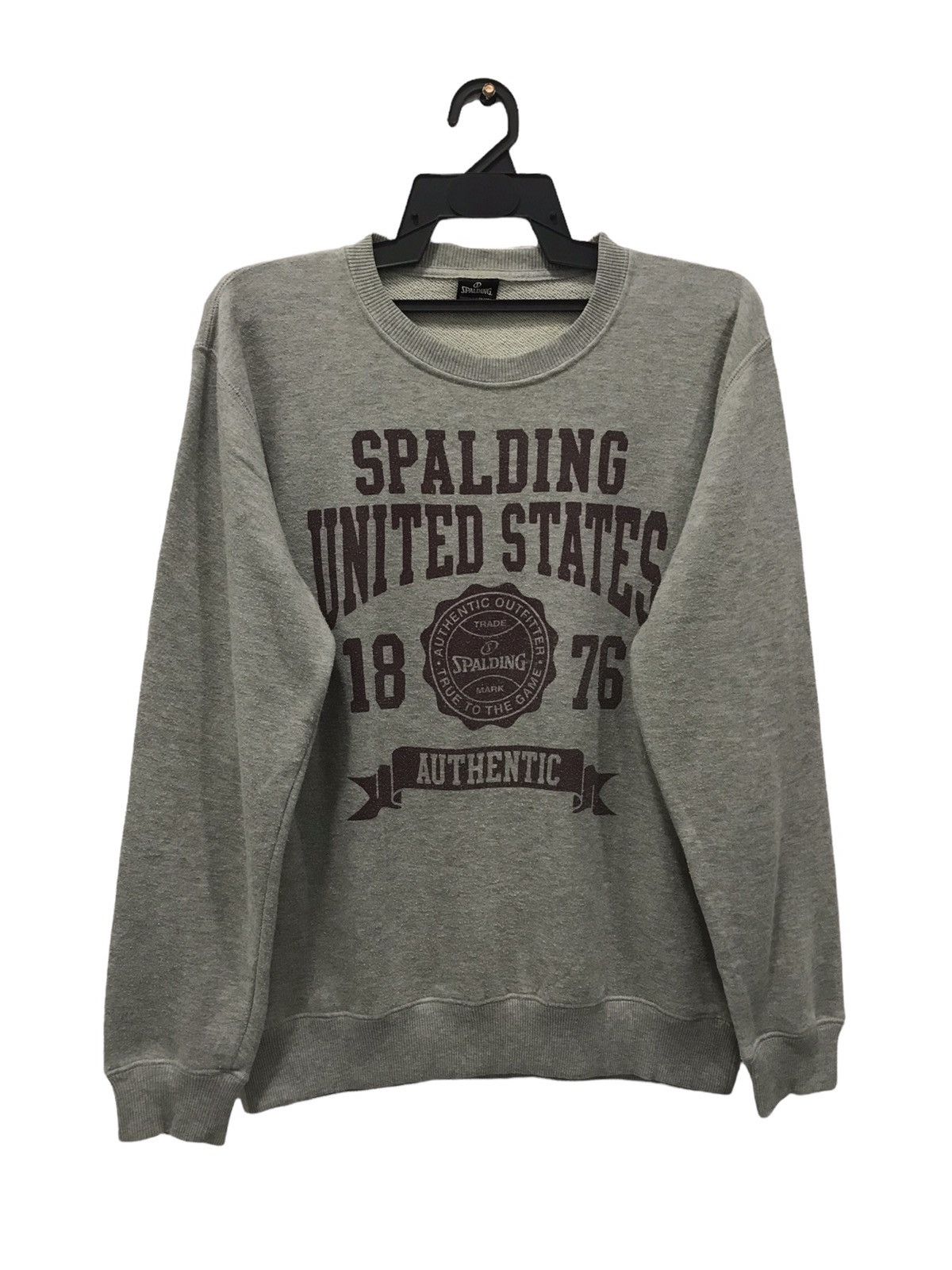 image of Spalding United States Sweatshirt Gcw23 in Grey, Men's (Size Large)