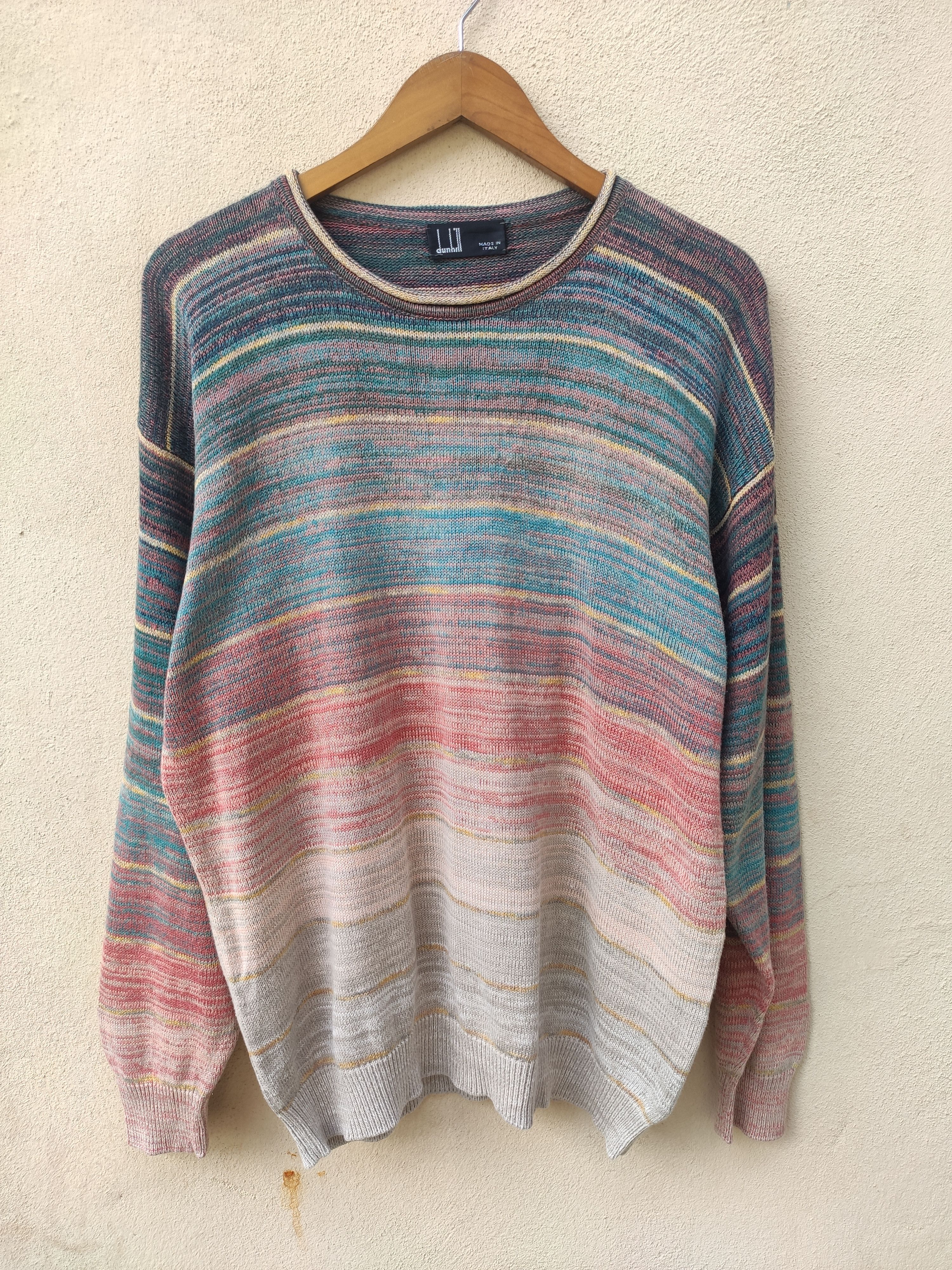 Alfred Dunhill × Vintage Vintage Dunhill sweatshirt multicolour coogi Size US L / EU 52-54 / 3 - 1 Thumbnail