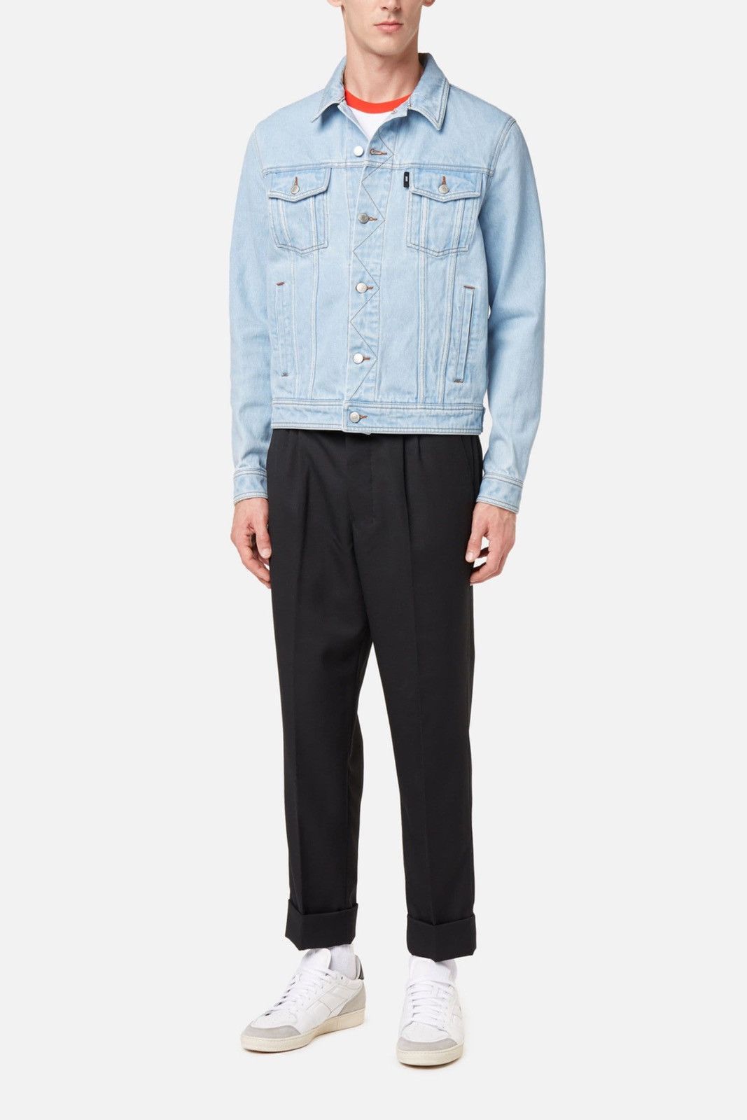 AMI Ami Alexandre Mattiussi Light Blue Denim Jacket Size US S / EU 44-46 / 1 - 3 Thumbnail