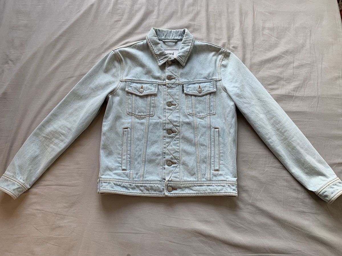 AMI Ami Alexandre Mattiussi Light Blue Denim Jacket Size US S / EU 44-46 / 1 - 1 Thumbnail