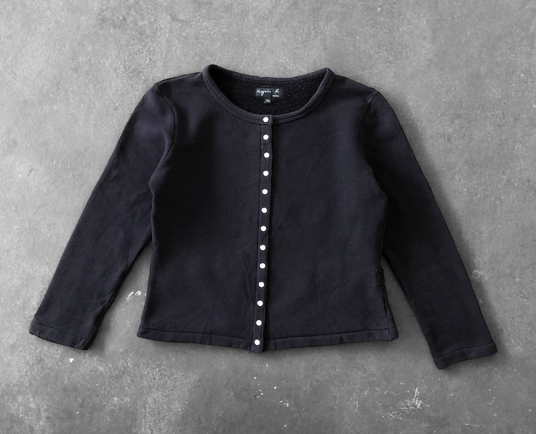トップス 90s agnes b. homme Snap-Button Cardigan Vintage 90s Agnes B Paris Snap Button Cardigan Brown Made in