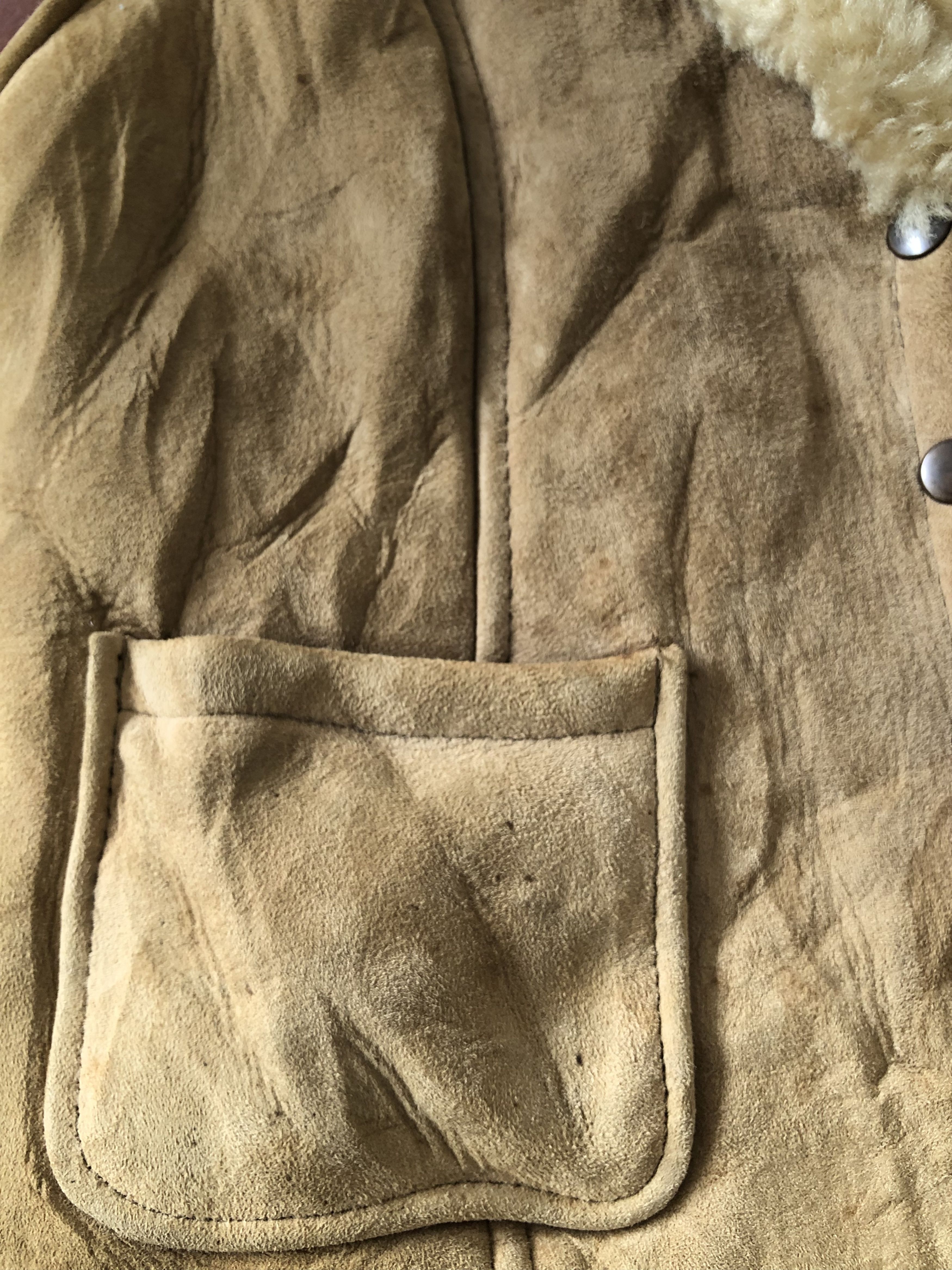 Genuine Leather VINTAGE SHEEP SKIN SHEARLING VEST Size US S / EU 44-46 / 1 - 6 Thumbnail