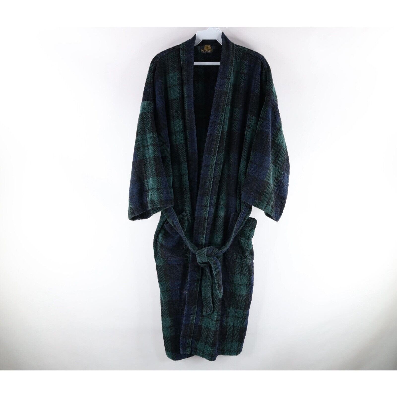 Vintage Vintage 90s Streetwear Plaid Belted Terry Cloth Bath Robe | Grailed
