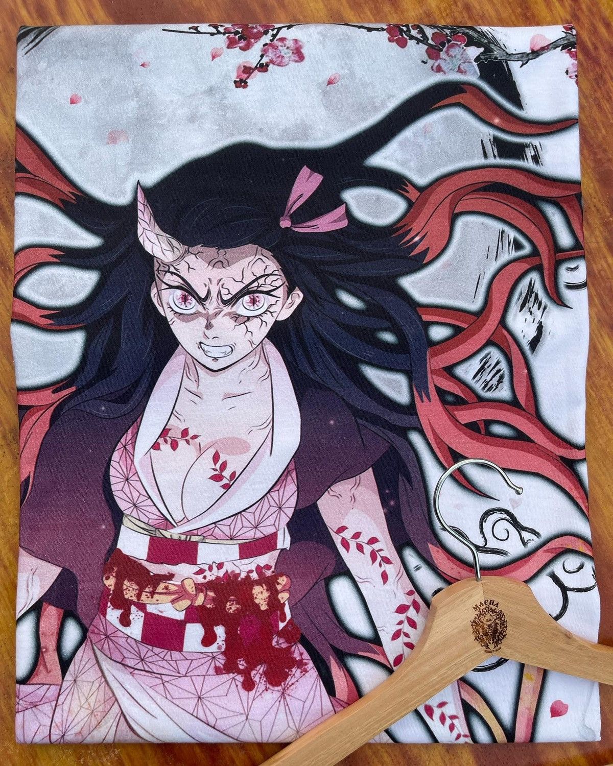 Anime × Cartoon Network × Japanese Brand Demon Slayer Nezuko Killer Bootleg Tshirt Size US XXL / EU 58 / 5 - 1 Thumbnail