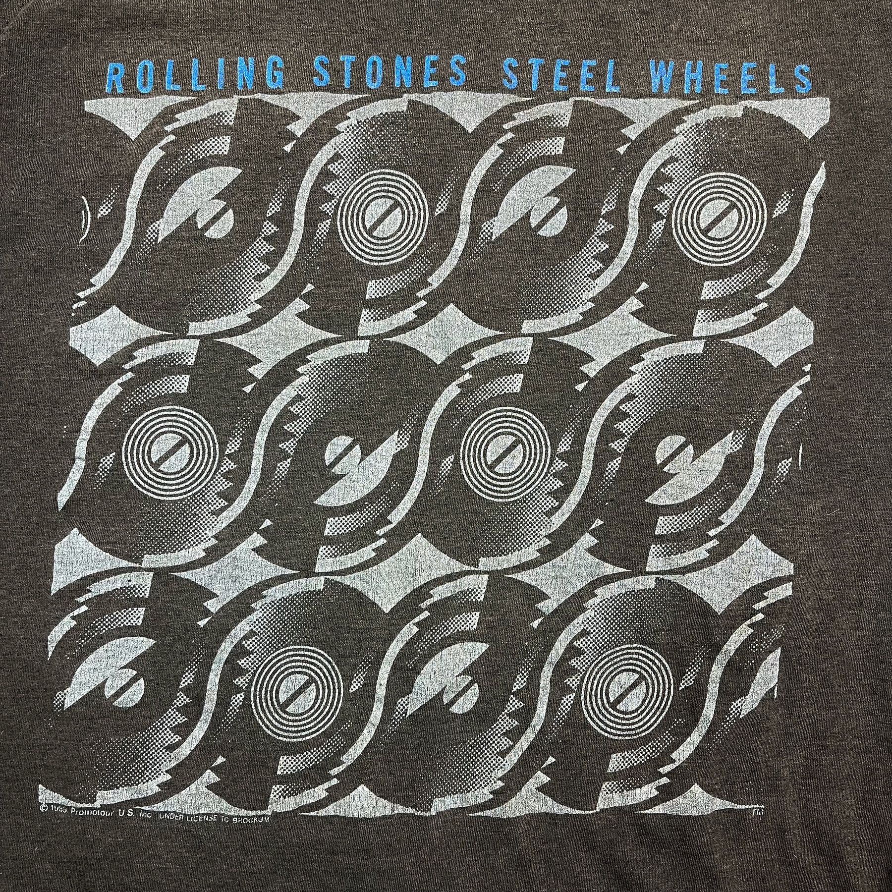 Band Tees × Brockum × Vintage 1989 Rolling Stones Steel Wheels NA Tour Tee Size US L / EU 52-54 / 3 - 4 Thumbnail