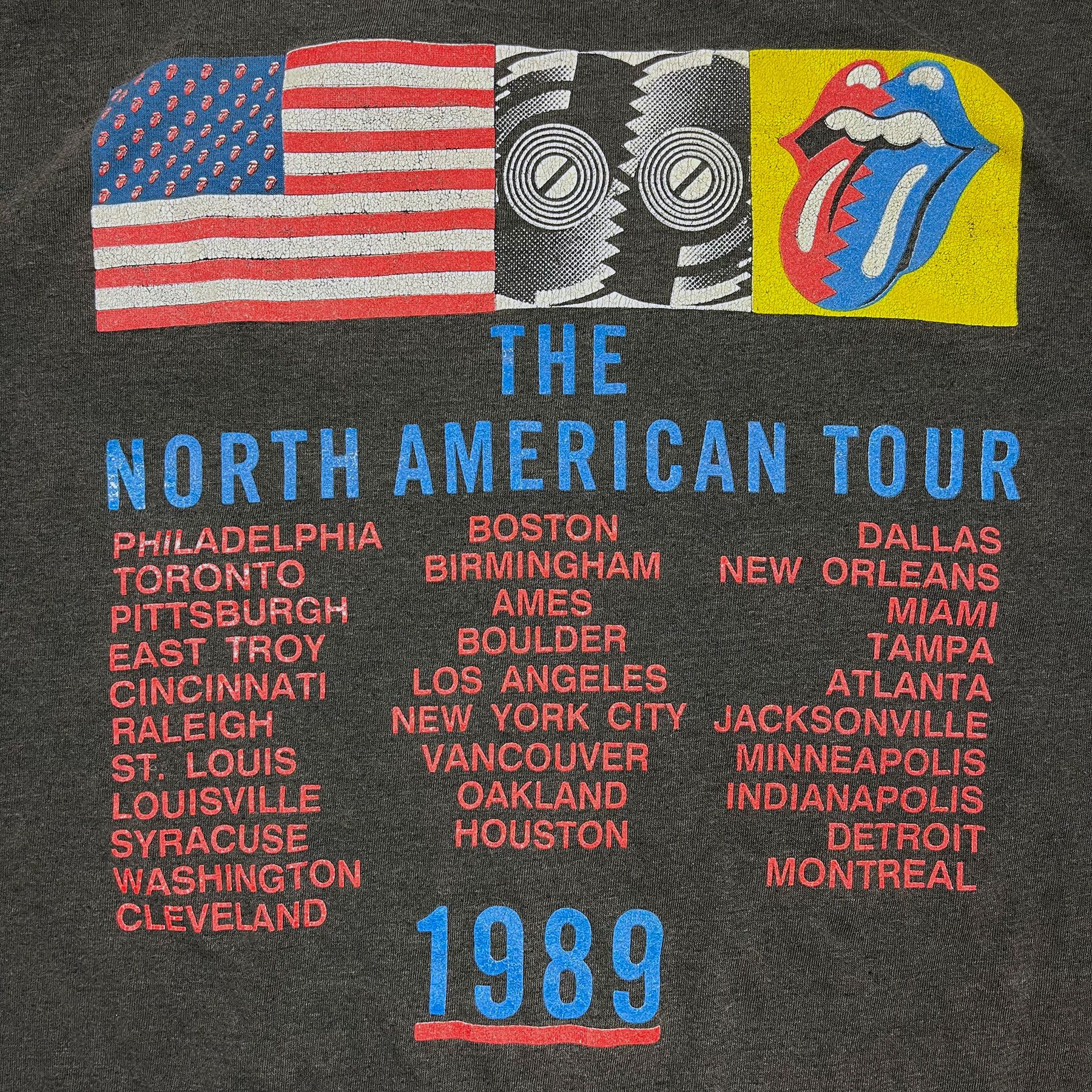 Band Tees × Brockum × Vintage 1989 Rolling Stones Steel Wheels NA Tour Tee Size US L / EU 52-54 / 3 - 6 Thumbnail